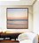 Quadro Quadrado Horizonte Rosé sobre Mar Sereno Praia Areia Clara Canvas Moldura - Imagem 1