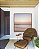 Quadro Quadrado Horizonte Rosé sobre Mar Sereno Praia Areia Clara Canvas Moldura - Imagem 5