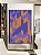 Quadro Vertical Abstrato Mosaico Geométrico Lilás Roxo Laranja Canvas Moldura - Imagem 4