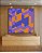 Quadro Quadrado Abstrato Mosaico Geométrico Lilás Roxo Laranja Canvas Moldura - Imagem 1