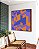 Quadro Quadrado Abstrato Mosaico Geométrico Lilás Roxo Laranja Canvas Moldura - Imagem 4