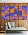 Trio de Quadros Abstrato Mosaico Geométrico Lilás Roxo Laranja Canvas Moldura - Imagem 1