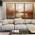 Trio de Quadros Abstrato Terracota Cinza Concreto Branco Textura Canvas Moldura - Imagem 5
