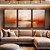 Trio de Quadros Abstrato Terracota Cinza Concreto Branco Textura Canvas Moldura - Imagem 2