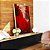 Quadro Vertical Abstrato Mosaico Geométrico Vermelho Marrom Canvas Moldura - Imagem 5