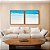 Duo de Quadros Quadrados Mar Azul Turquesa Faixas de Espuma Areia Clara Natureza Canvas Moldura - Imagem 5