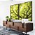 Duo de Quadros Copa de Árvore Verde Claro Iluminado Natureza Paisagem Canvas Moldura - Imagem 1