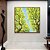 Quadro Quadrado Copa de Árvore Verde Claro Céu Azul Turquesa Natureza Paisagem Canvas Moldura - Imagem 4