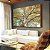 Quadro Horizontal Árvore Outono Folhas Douradas Céu Azul Turquesa Paisagem Natureza Canvas Moldura - Imagem 3