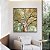 Quadro Quadrado Árvore Outono Folhas Douradas Céu Azul Turquesa Paisagem Natureza Canvas Moldura - Imagem 1