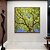 Quadro Quadrado Árvore Folhas Verde Vívido Céu Azul Intenso Natureza Paisagem Canvas Moldura - Imagem 3