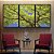 Trio de Quadros Árvore Folhas Verde Vívido Céu Azul Intenso Natureza Paisagem Canvas Moldura - Imagem 4