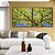 Duo de Quadros Quadrados Árvore Folhas Verde Vívido Céu Azul Intenso Natureza Paisagem Canvas Moldura - Imagem 5