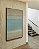 Quadro Vertical Abstrato Textura Azul Turquesa Areia Bege Marrom Canvas Moldura - Imagem 2