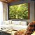 Quadro Horizontal Árvore Galhos Folhas em Verde Intenso Vivo Natureza Paisagem Canvas Moldura - Imagem 4