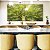 Duo de Quadros Quadrados Árvore Galhos Folhas em Verde Intenso Vivo Natureza Paisagem Canvas Moldura - Imagem 1