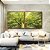 Duo de Quadros Quadrados Árvore Galhos Folhas em Verde Intenso Vivo Natureza Paisagem Canvas Moldura - Imagem 2