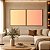 Duo de Quadros Quadrados Abstrato Degradê Rosé Bege e Pêssego Canvas Moldura - Imagem 5