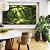 Quadro Horizontal Caminho Estrada Floresta Árvore Verde Intenso Canvas Moldura - Imagem 2