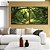 Duo de Quadros Quadrados Caminho Estrada Floresta Árvore Verde Intenso Canvas Moldura - Imagem 5