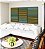 Trio de Quadros Abstrato Degradê Listras Verde Amarelo Ouro Canvas Moldura - Imagem 4