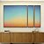 Trio de Quadros Estilizados Abstrato Degradê Textura Azul Turquesa Coral Canvas Moldura - Imagem 5
