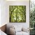 Quadro Quadrado Copa de Árvores Verde Vibrante Céu Claro Natureza Canvas Moldura - Imagem 2