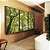 Trio de Quadros Copa de Árvores Verde Vibrante Céu Claro Natureza Canvas Moldura - Imagem 1