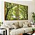 Duo de Quadros Copa de Árvores Verde Vibrante Céu Claro Natureza Canvas Moldura - Imagem 4