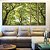 Trio de Quadros Estilizados Copa de Árvores Verde Vibrante Céu Claro Natureza Canvas Moldura - Imagem 4