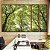 Trio de Quadros Estilizados Copa de Árvores Verde Vibrante Céu Claro Natureza Canvas Moldura - Imagem 3