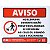 Placa "Aviso - No Elevador Permitido Animais No Colo, Guia ou Focinheira" em PVC 20x15cm - Imagem 1
