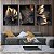 kit 3 quadros elegance floral dark - Imagem 1