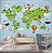 Papel de Parede Infantil Mapa Mundi Colorido | Geografia Divertida no Quarto Menino - Imagem 3