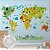 Papel de Parede Infantil Mapa Mundi Colorido | Geografia Divertida no Quarto Menino - Imagem 6