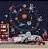 Papel de Parede Infantil Astronauta e Universo – Adesivo de Constelações, Planetas e Foguetes - Imagem 3