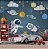 Papel de Parede Infantil Astronauta e Universo – Adesivo de Constelações, Planetas e Foguetes - Imagem 5