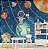 Papel de Parede Infantil Astronauta e Universo – Adesivo de Constelações, Planetas e Foguetes - Imagem 3
