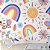 Papel de Parede Adesivo Arco-Íris com Cores Vivas – Decoração Encantadora para Meninas - Imagem 1