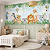 Papel de Parede para quarto Infantil Safari com ripado adesivo – Adesivo Decorativo para Quarto Casal infantil unissex - Imagem 2