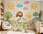 Adesivo de Parede Cristão Infantil Jesus e Ovelhinha Colorido - Imagem 2