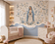 Papel de Parede Nossa Senhora das Graças Floral Azul Quarto Infantil Vinílico - Imagem 2