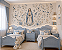 Papel de Parede Nossa Senhora das Graças Floral Azul Quarto Infantil Vinílico - Imagem 1