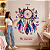 Papel de Parede Adesivo Infantil Filtro dos Sonhos com Borboletas Coloridas Flores e Penas para Quarto de Feminino - Imagem 3