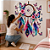 Papel de Parede Adesivo Infantil Filtro dos Sonhos com Borboletas Coloridas Flores e Penas para Quarto de Feminino - Imagem 4