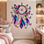 Papel de Parede Adesivo Infantil Filtro dos Sonhos com Borboletas Coloridas Flores e Penas para Quarto de Feminino - Imagem 2