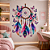 Papel de Parede Adesivo Infantil Filtro dos Sonhos com Borboletas Coloridas Flores e Penas para Quarto de Feminino - Imagem 1