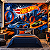 Papel de Parede Infantil Hot Wheels Carros de Corrida – Pista Radical 3D Azul e Laranja para Quarto Menino - Imagem 1