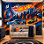 Papel de Parede Infantil Hot Wheels Carros de Corrida – Pista Radical 3D Azul e Laranja para Quarto Menino - Imagem 3