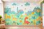 Papel de Parede Infantil Dinossauros Baby Aquarela Safari Jurássico Adesivo para Quarto de Bebê e Criança - Imagem 1